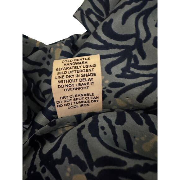 Natalie Martin Danika 100% Silk Wrap Maxi Dress Blue Floral Size M - Picture 7 of 7